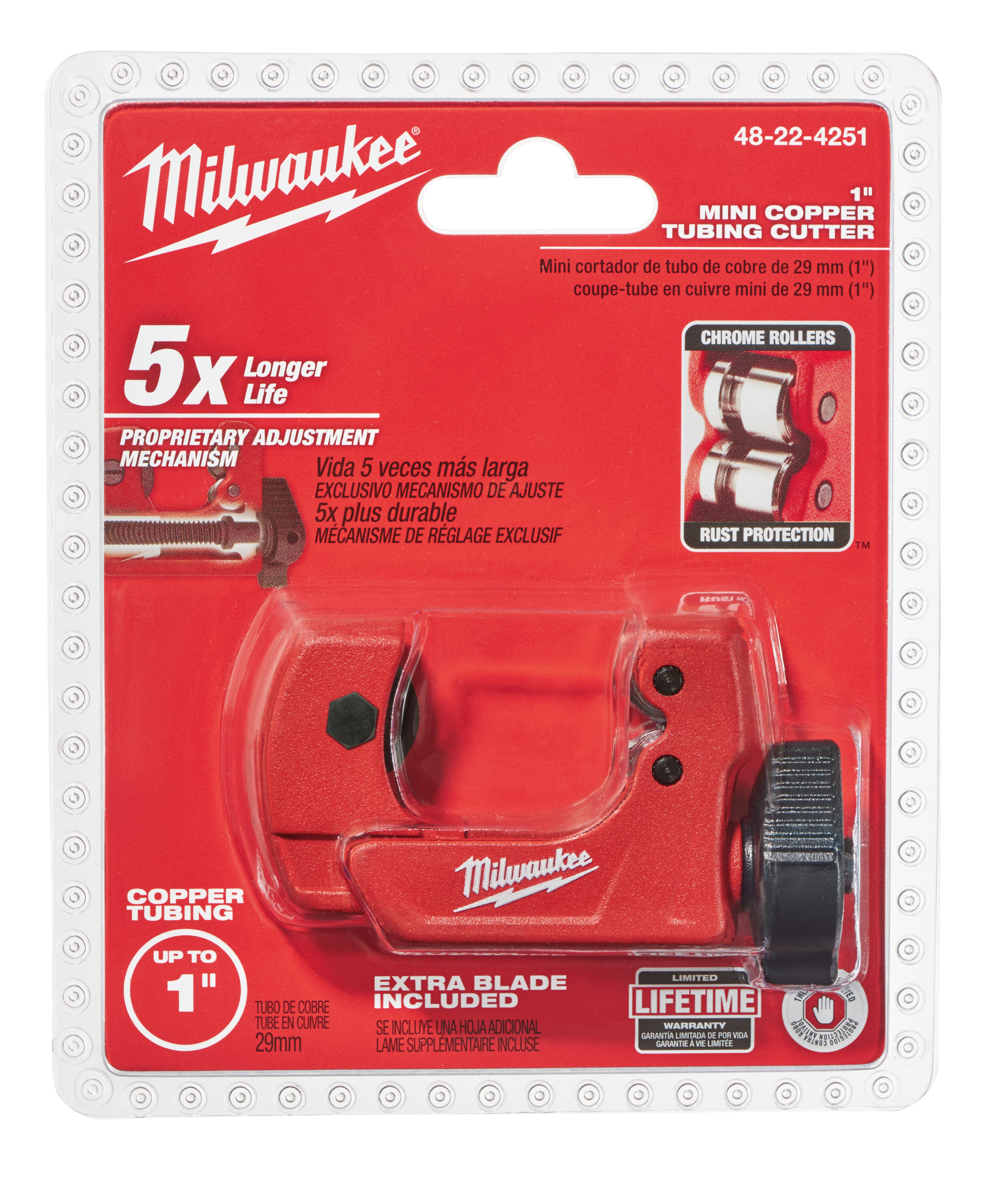 Milwaukee® 48-22-4251 Mini Tubing Cutter, 1 in Nominal, 1 in W Jaw